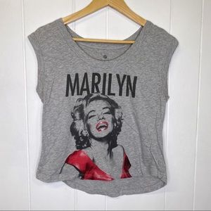 Marilyn Monroe T-shirt Muscle Tee Crop Sleeveless
